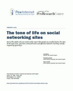 Pew Research Center Studie zur Stimmung innerhalb sozialer Netzwerke