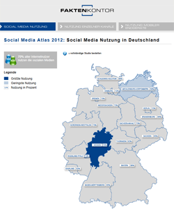 Interaktive Landkarte mit Statistiken zur Nutzung von Social Media in Deutschland