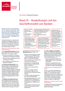 Auswirkungen von Basel III auf das Geschäftsmodell von Banken und Sparkassen