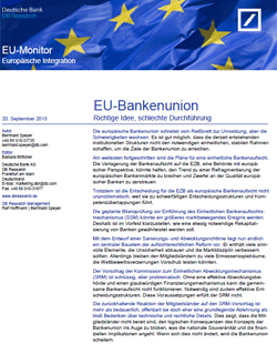 Über Idee und Durchführung der EU Bankenunion