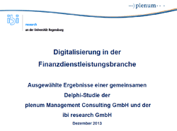 Studie zur Digitalisierung der Finanzdienstleistungsbranche