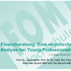 Studie über Finanzberatung von Young Professionals