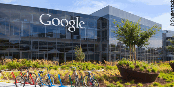 Google Firmensitz in Mountain View, Kalifornien