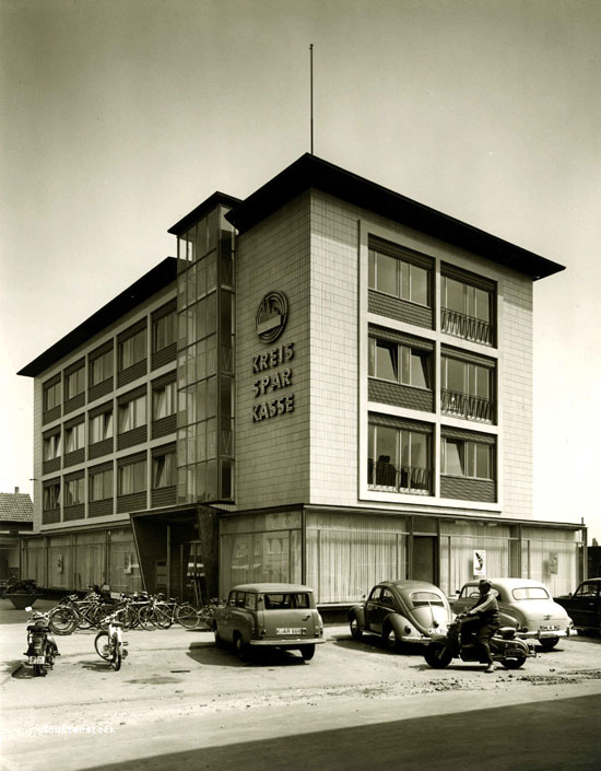 Sparkassen Neubau Zweigstelle Frechen 1959