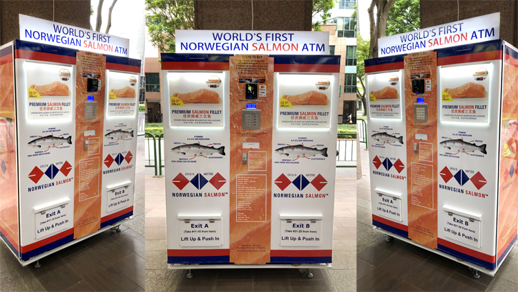 Innovativer Geldautomat liefert Lachs statt Bargeld