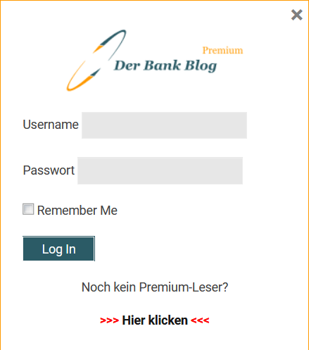 Anmeldung bei Der Bank Blog Premium
