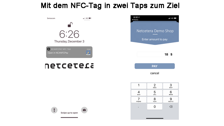 Mit dem NFC-Tag in zwei Taps zum Ziel