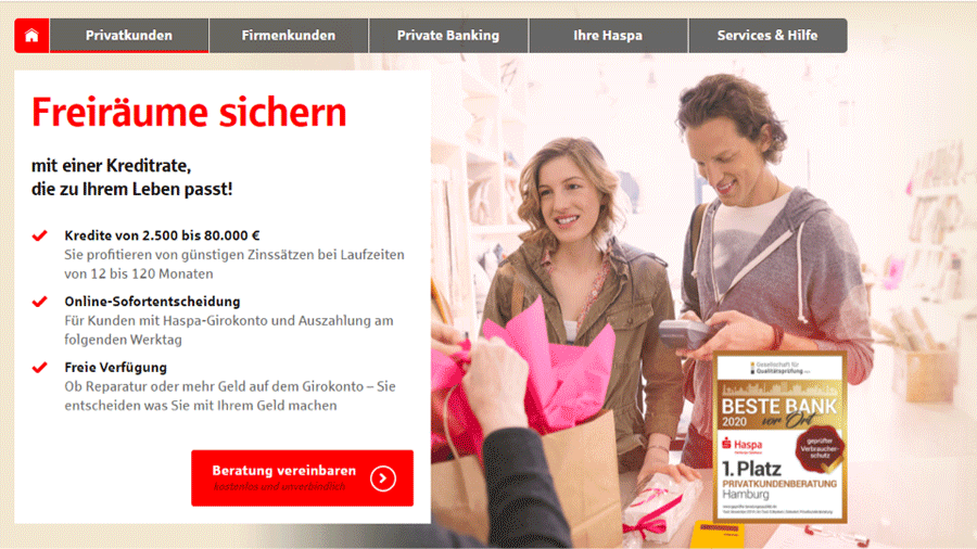 Personalisierte Digitalkampagne der Hamburger Sparkasse
