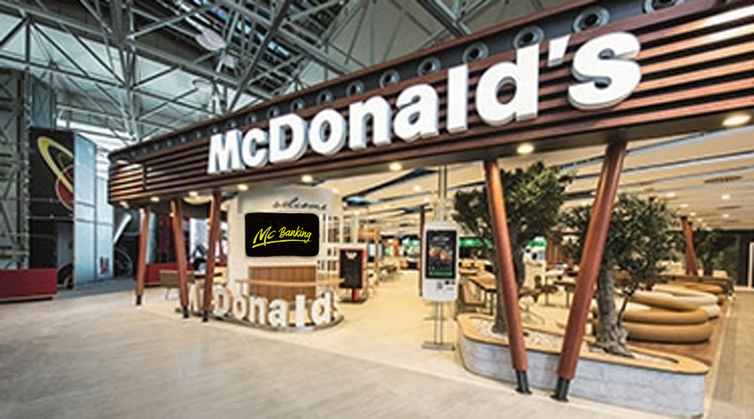 Inneneinrichtung einer der neuen McDonald‘s Bankfilialen