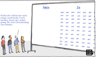Cartoon: Wenn zu viele Daten Entscheidungen erschweren