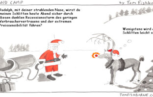 Cartoon: Weihnachten im Zeichen der Rezession
