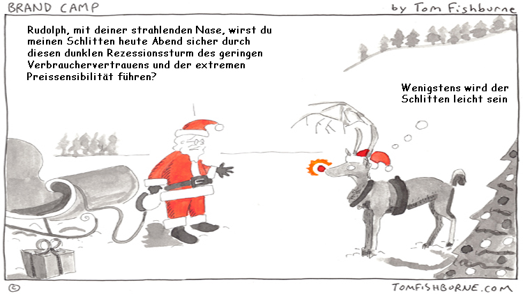 Cartoon: Weihnachten im Zeichen der Rezession