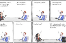 Cartoon: Wie sich Unternehmen in Krisenzeiten verhalten
