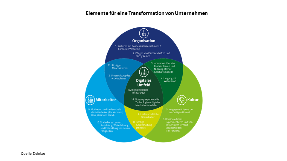 Elemente für eine Transformation von Unternehmen