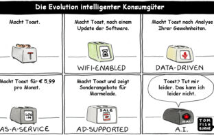 Cartoon: Die Evolution intelligenter Konsumgüter