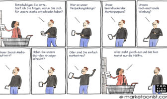 Cartoon: Warum Kunden eine bestimmte Marke kaufen