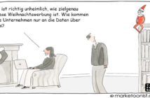 Cartoon: Personalisierte Werbung durch Datensammlung und –analyse